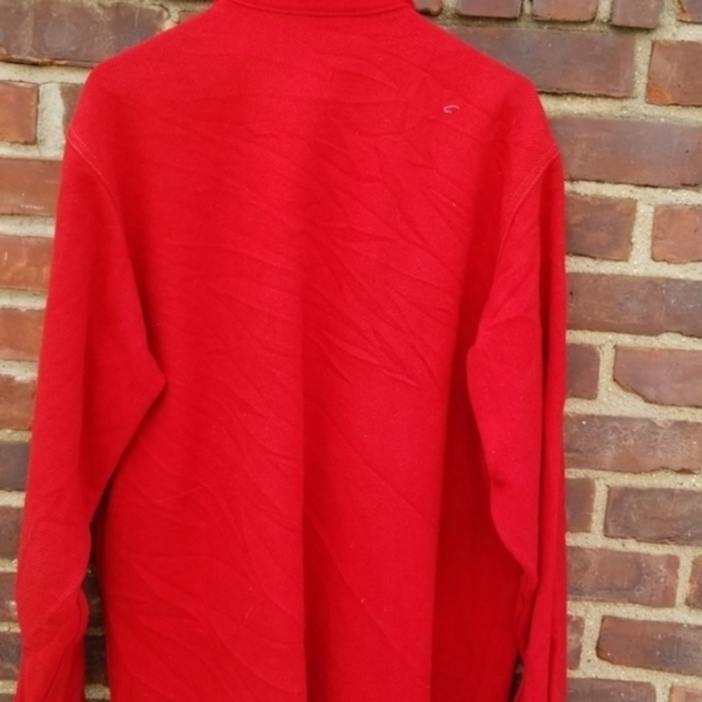Vintage Red Wool Shirt Jacket XL XXL Chore Coat Workwear Overshirt - Picture 10 of 12